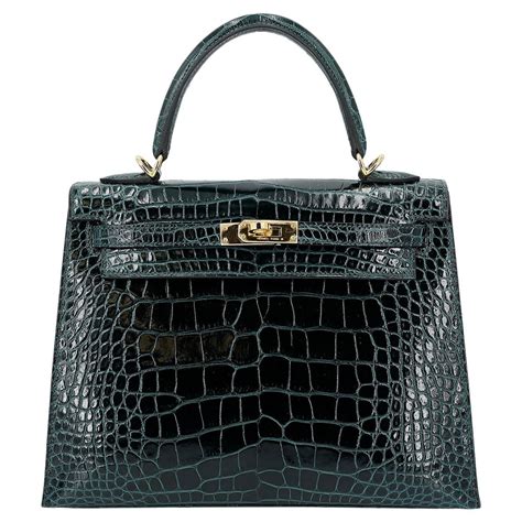 hermes kelly crocodile green - Hermes kelly crocodile for sale.